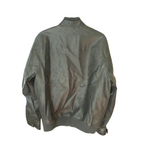 Men's Pleather Levi's Bomber Jacket Sz Medium - Picture 12 of 13